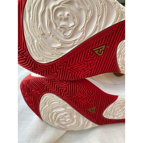 Nike Zoom Freak 1 White Gold Red Sneakers Shoes‎ Mens Size 9 BQ5422-100 - Picture 5 of 6